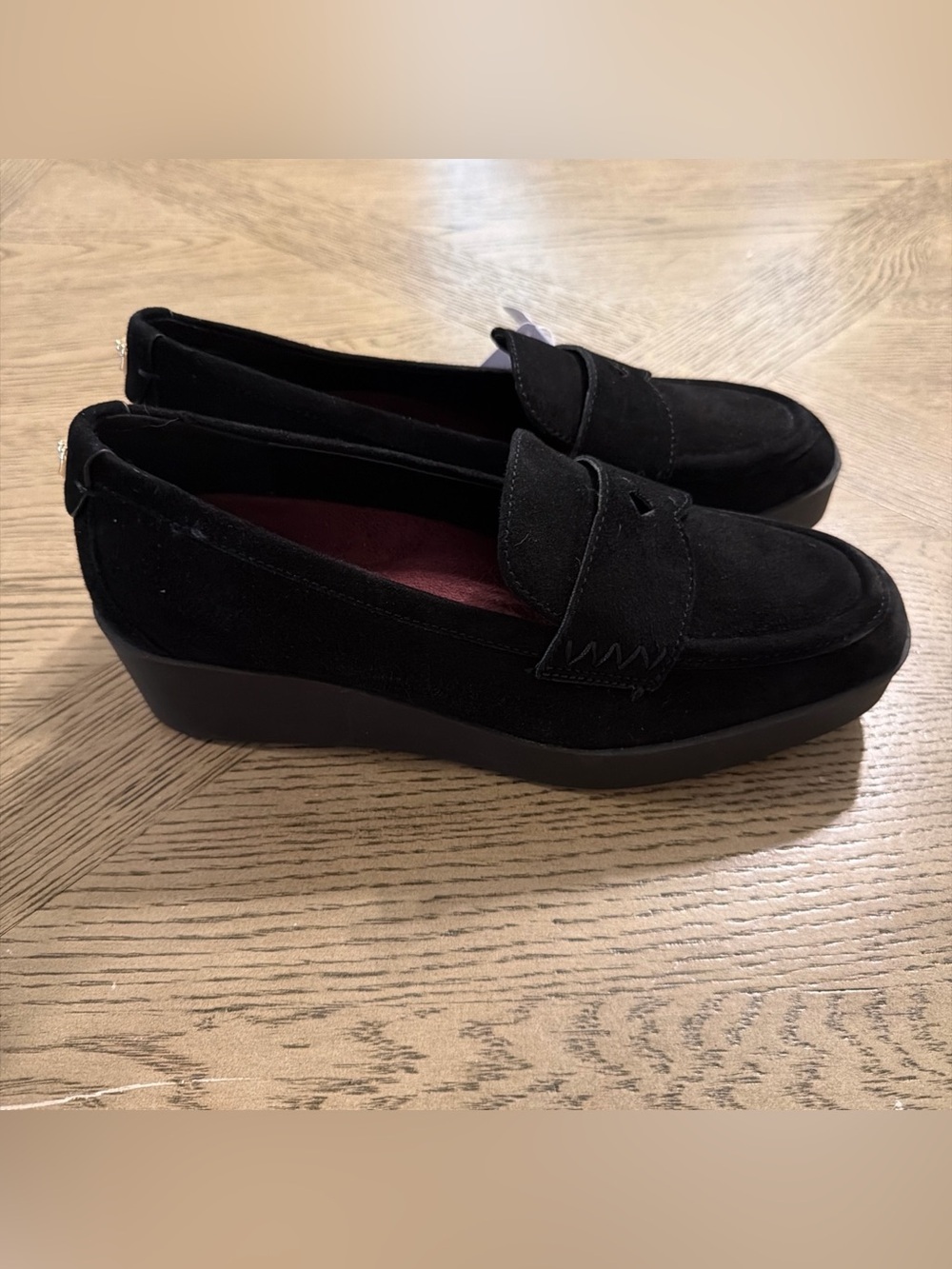AEROSOLES CETARA TAILORED WOMEN WEDGE LOFERS SIZE 8